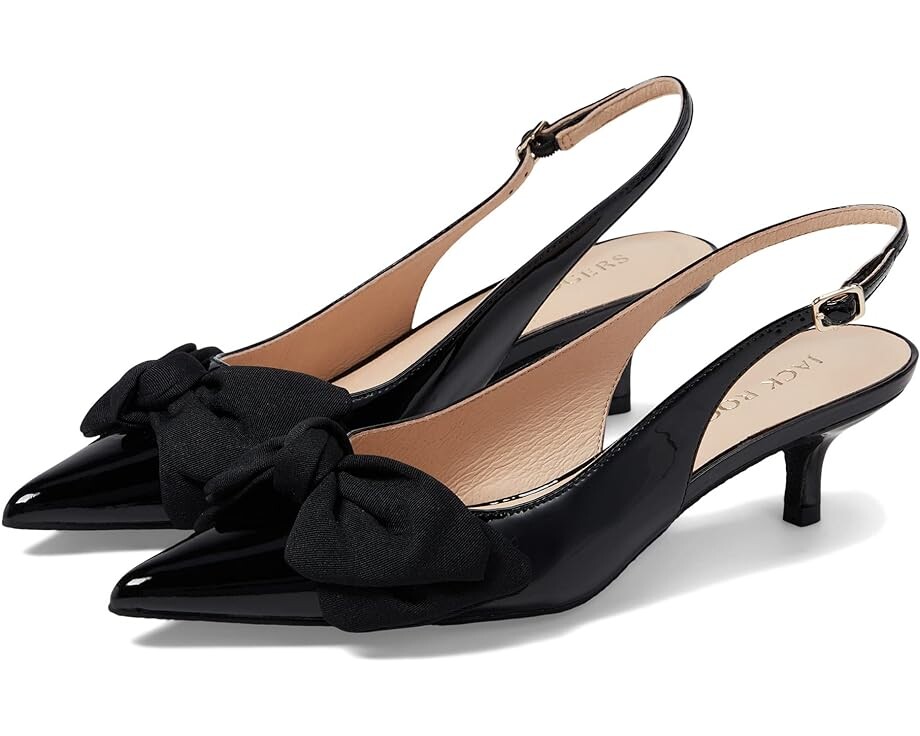 

Туфли Jack Rogers Debra Slingback Kitten Heel, цвет Black Patent