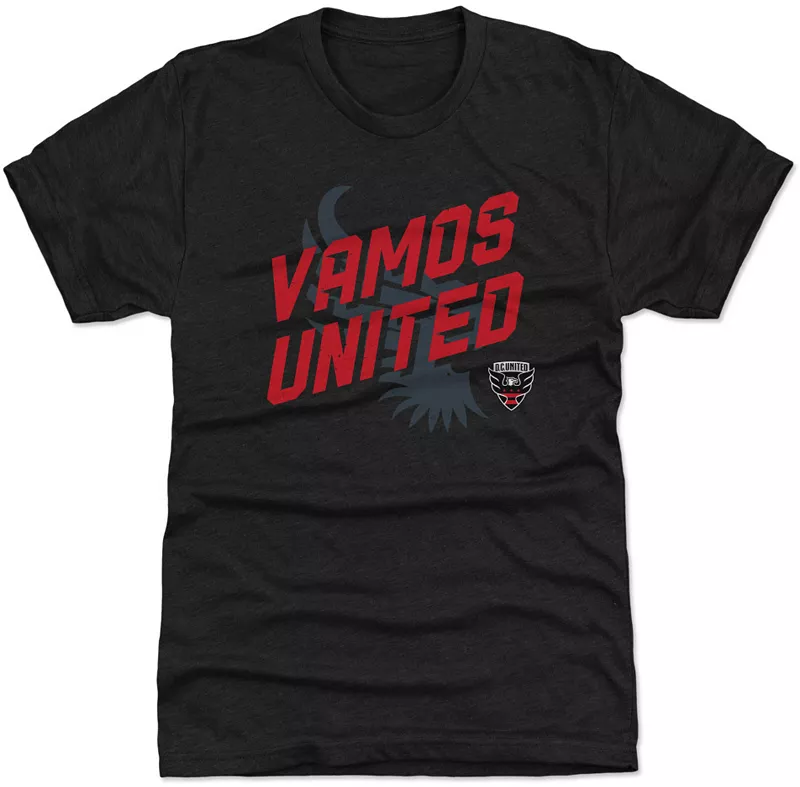 

Черная футболка DC United Vamos для взрослых 500 Level
