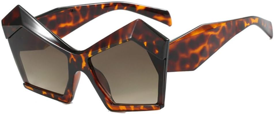 

Модные солнцезащитные очки неправильной формы для женщин, разноцветные, с защитой от УФ-излучения UV400, трендовые солнцезащитные очки с градиентным переходом для женщин TKKTLLT, Leopard-brown