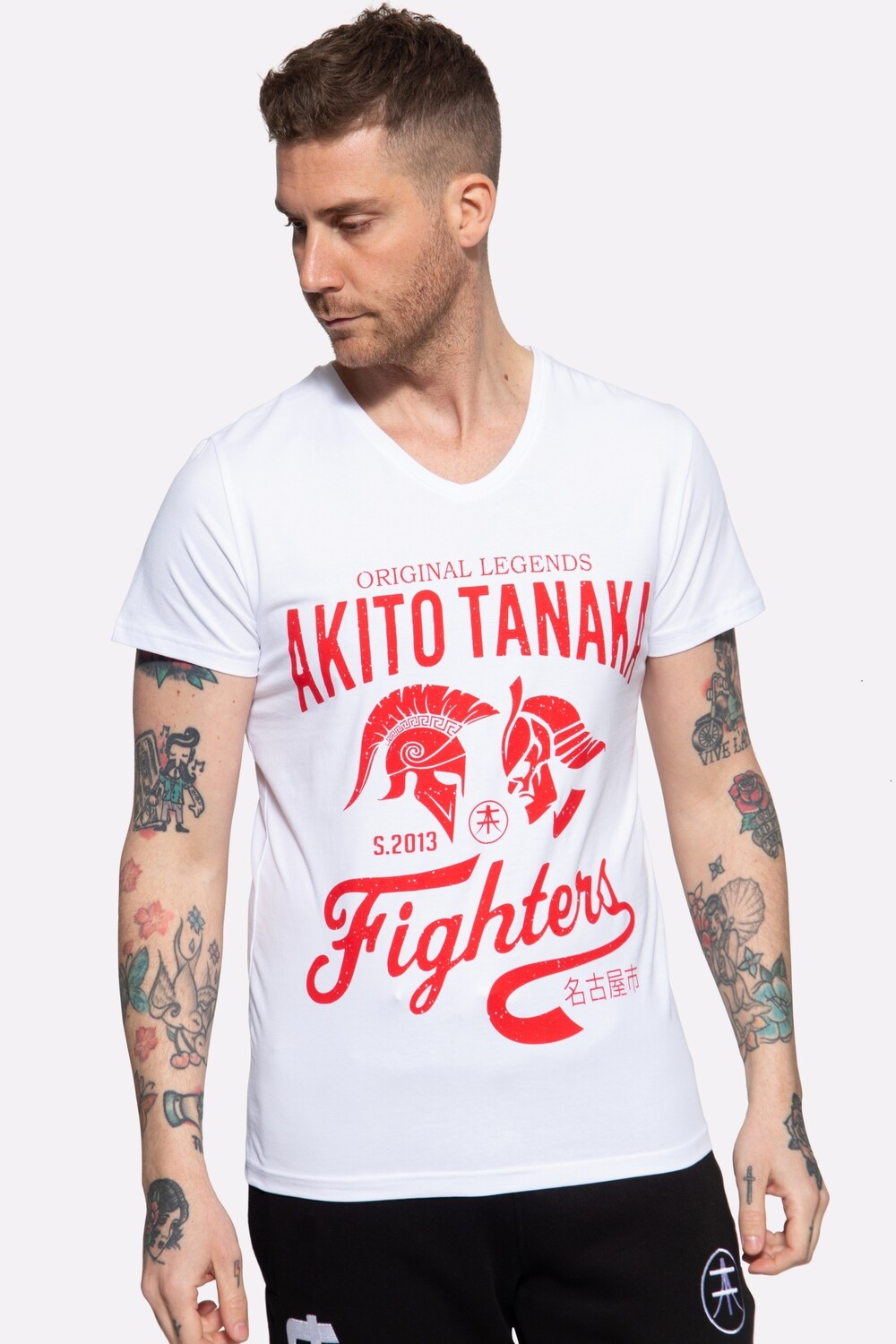 

Футболка Akito Tanaka mit Frontprint Gladiator Fighters, белый