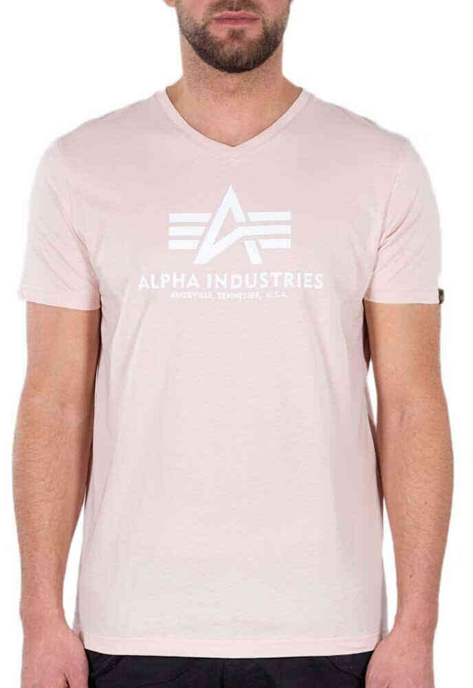 

Базовая футболка с V-образным вырезом Alpha Industries, роза