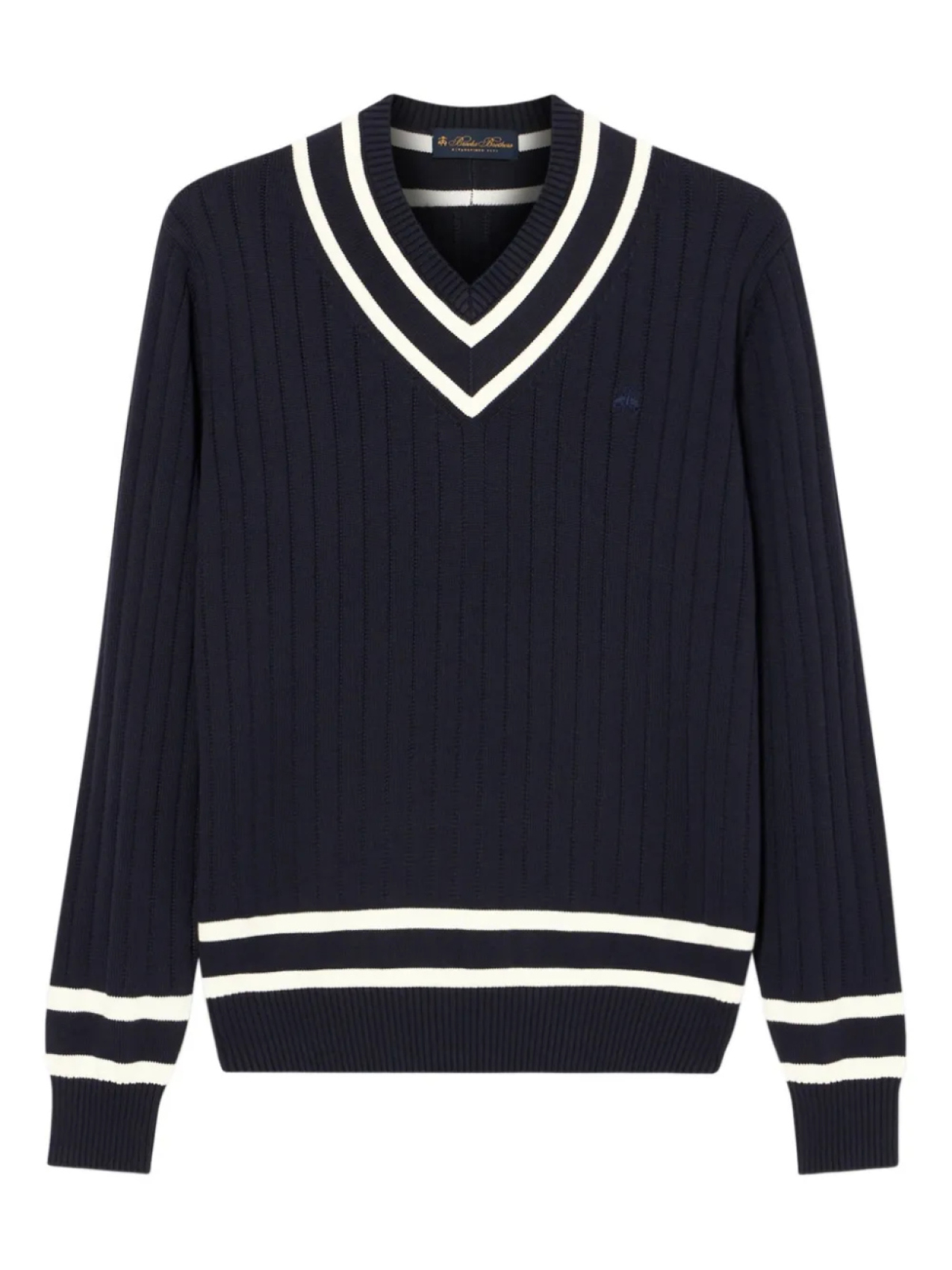 

Свитер с вышитым логотипом Brooks Brothers, синий