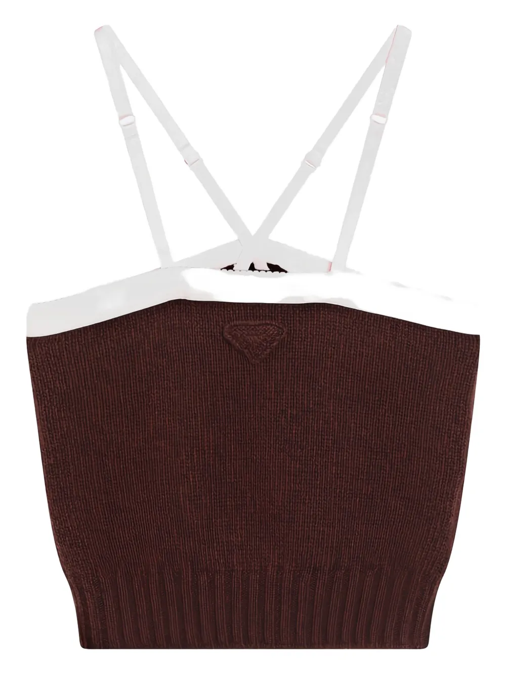 

Сетчатый топ с регулируемыми бретелями Prada, красный