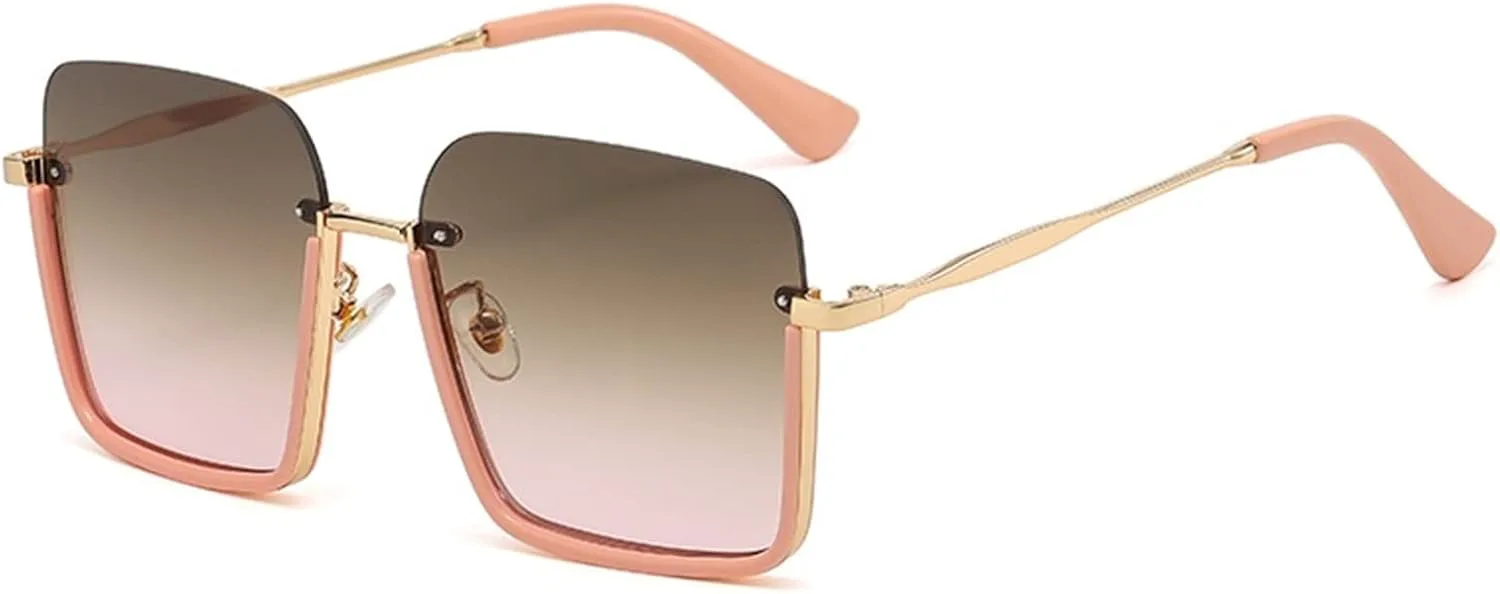 

Солнцезащитные очки XINXIN в полуободковой металлической оправе для женщин, декоративные очки для мужчин для отдыха на природе (Цвет: C, Размер: Средний), C