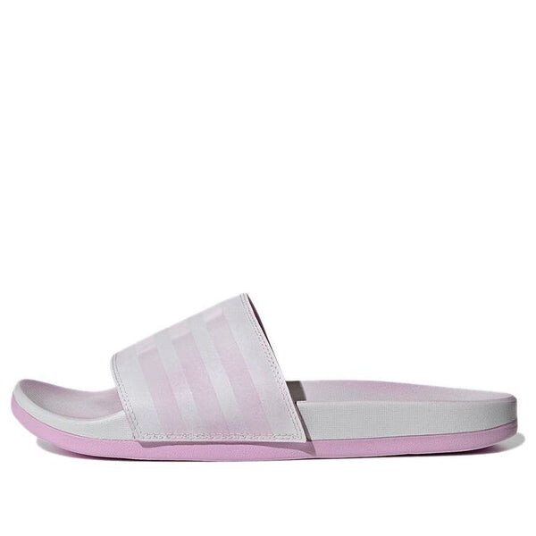 Тапочки adilette comfort slides 'grey clear lilac' Adidas, фиолетовый