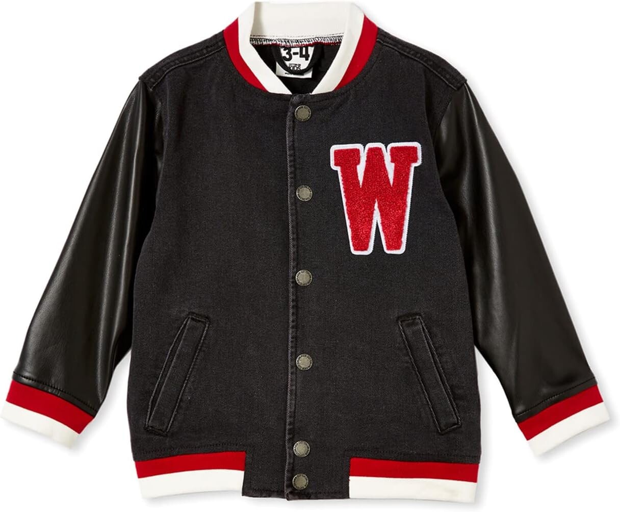

Куртка COTTON ON Letterman Jacket, цвет Black Wash/Wild Child