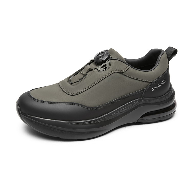 GOLDLION Мужские повседневные кроссовки низкие серые черные, цвет Gray/Black — фото 2