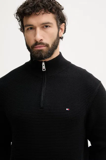Свитер хлопковый pullover Tommy Hilfiger, черный — фото 4