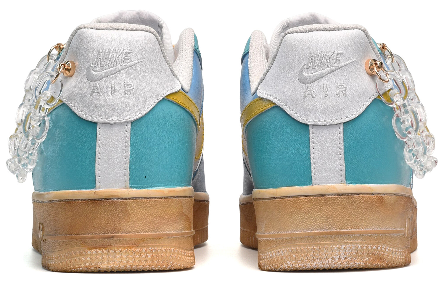 

Мужские кроссовки для скейтбординга Nike Air Force 1, White/Royal/Yellow
