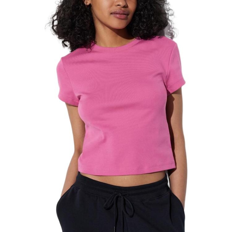 

Футболка женская персиково-розовая Uniqlo