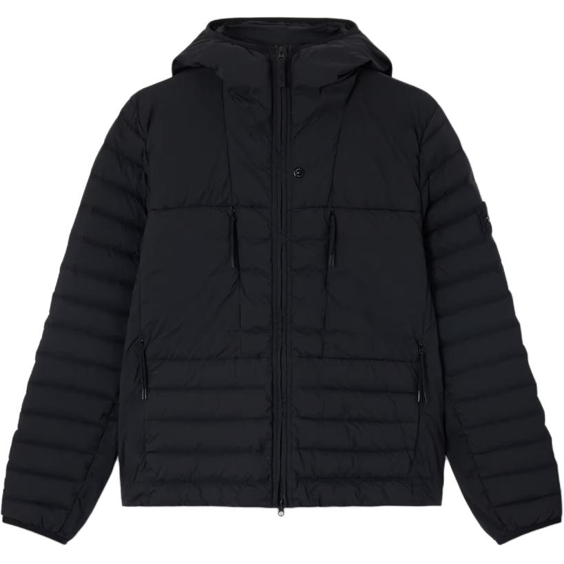 

STONE ISLAND Куртка с капюшоном на молнии, Black