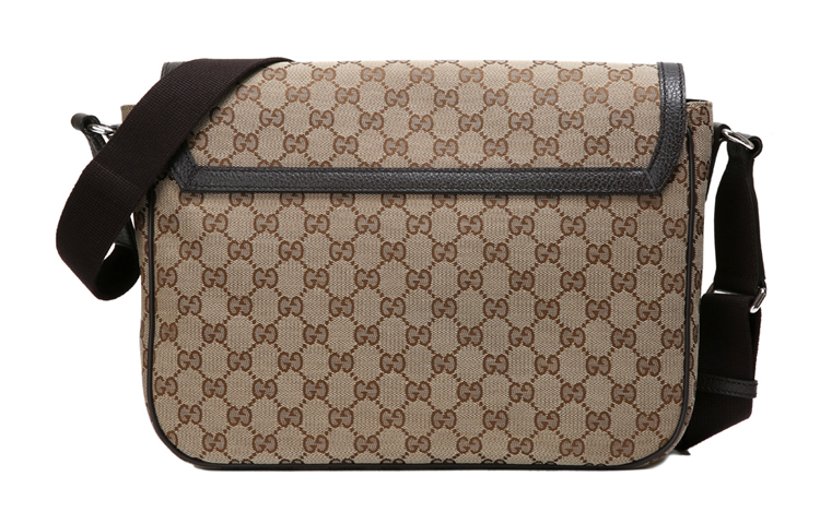 GUCCI GG Supreme Canvas Large Crossbody Bag Messenger Bag Men Brown — фото 3