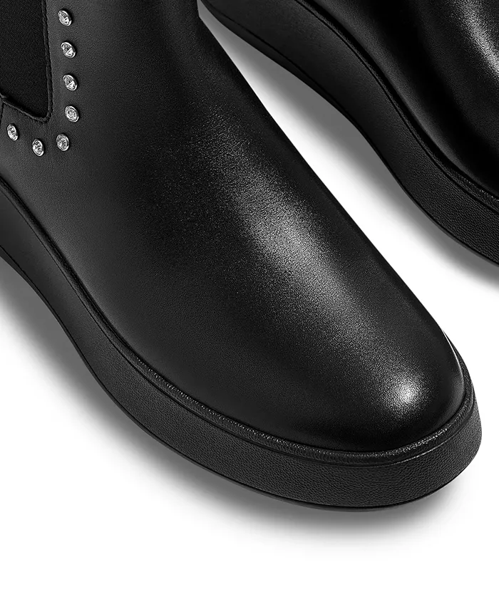 Женские ботинки челси F-Mode с отделкой из кожи Gem-Trim Fitflop, черный — фото 4