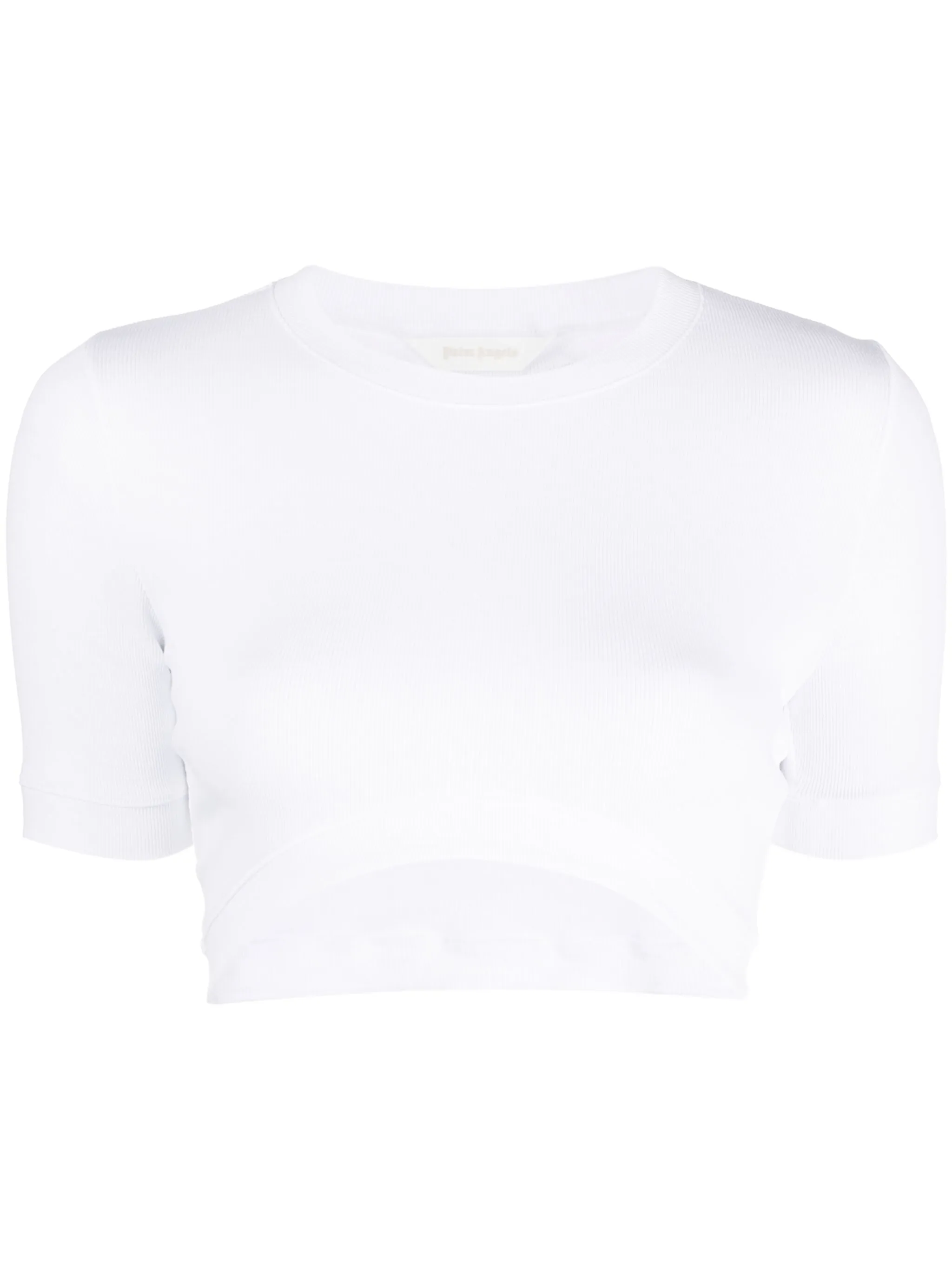 

Укороченная футболка с нашивкой-логотипом Palm Angels, белый