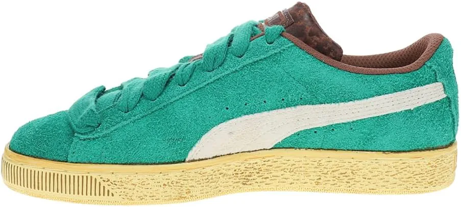 Мужские замшевые кроссовки PUMA Vandythepink на шнуровке, повседневные - зеленые, зеленый — фото 3