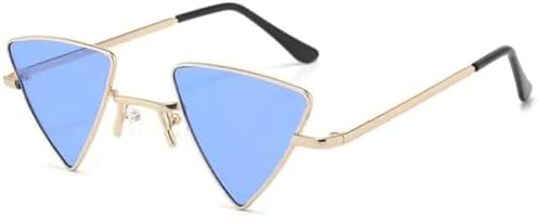 

Винтажные маленькие круглые солнцезащитные очки 2026 года для женщин и мужчин, ретро-очки в металлическом корпусе, защита от УФ-излучения UV400, панк-очки MTZJH, A-gold-blue