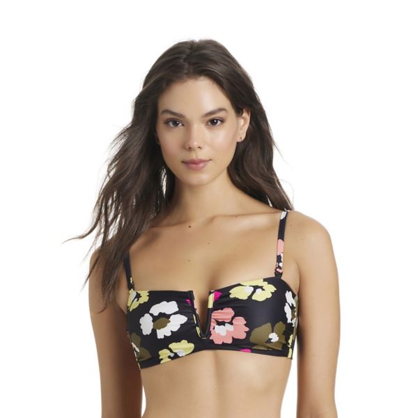 

Женский купальник-бандо с V-образным вырезом Modern Supply By Sanctuary, цвет pop garden