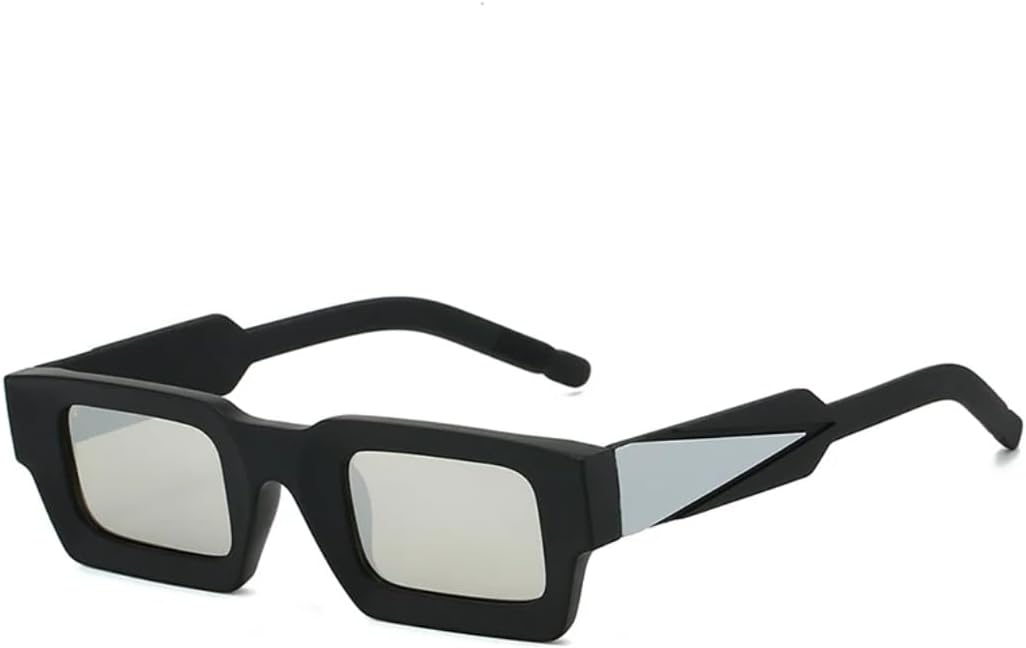 

Мужские солнцезащитные очки в стиле ретро для активного отдыха, модные солнцезащитные очки с градиентным зеркальным покрытием и защитой от УФ-излучения UV400, женские двухцветные UUPTTPL, Black Silver Mirror