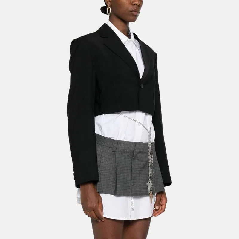 Блейзер укороченный Alexander Wang Black — фото 3
