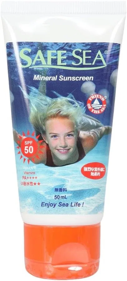 Солнцезащитный крем минеральный SAFE SEA SPF50+ PA++++ 50 мл Safec