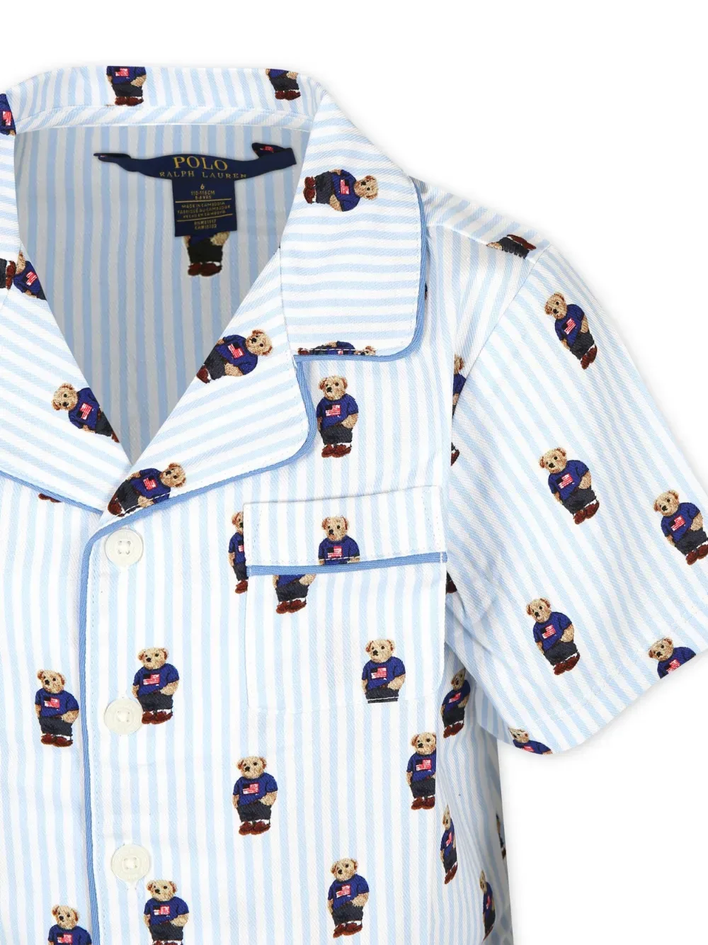 Пижама с принтом Polo Bear POLO RALPH LAUREN KIDS, синий — фото 3