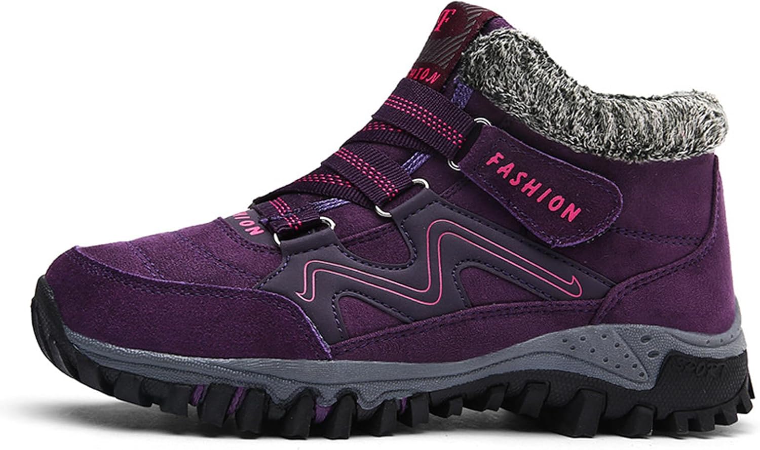 

Зимняя обувь для женщин, ортопедические нескользящие ботинки и туфли для женщин и мужчин 2025 Rolinb, фиолетовый