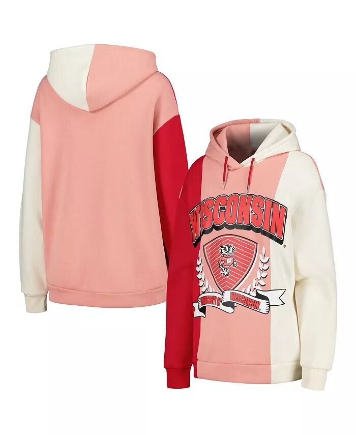

Женский пуловер с капюшоном Red Wisconsin Badgers Hall of Fame Colorblock Gameday Couture, красный