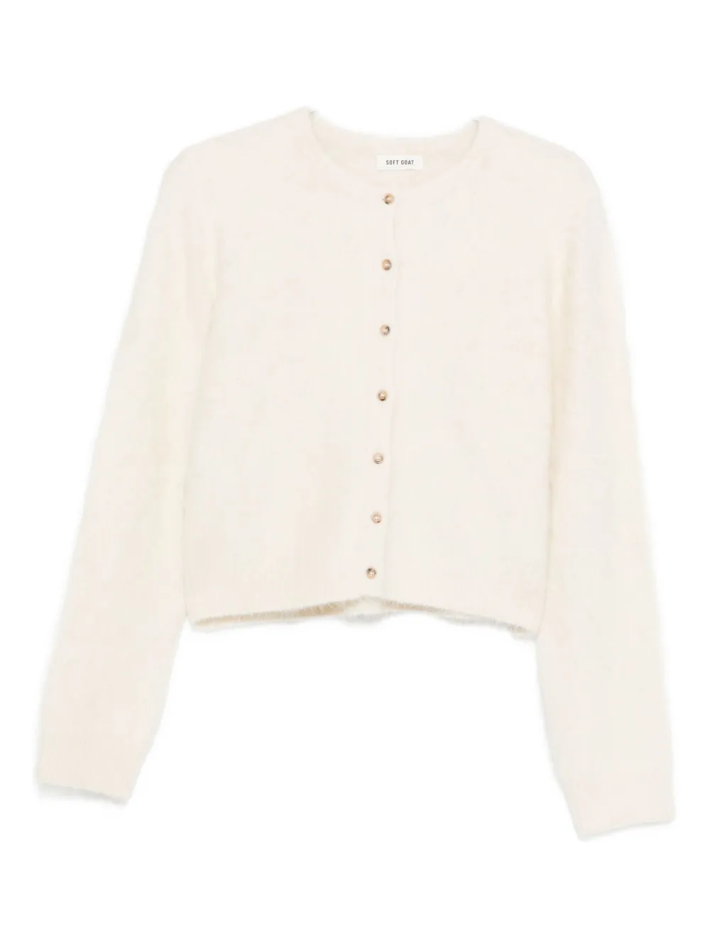 

Кардиган из тонкого трикотажа на пуговицах Soft Goat, нейтральный