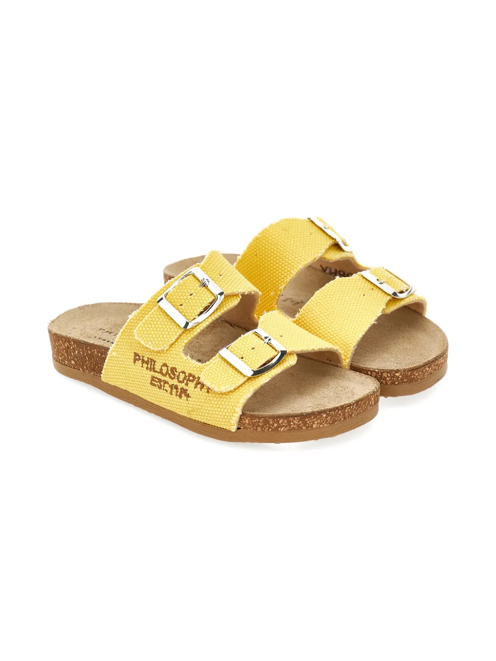 

Сандалии с пряжками Philosophy Di Lorenzo Serafini Kids, желтый