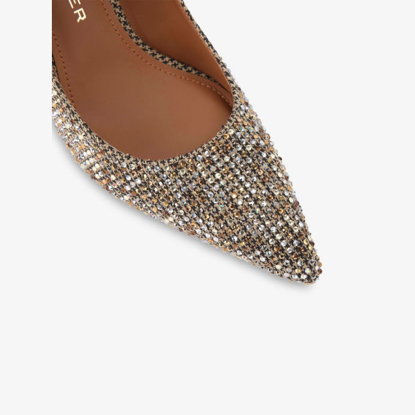 Туфли-лодочки Kurt Geiger London Belgravia на каблуке с узором, бежевый — фото 4