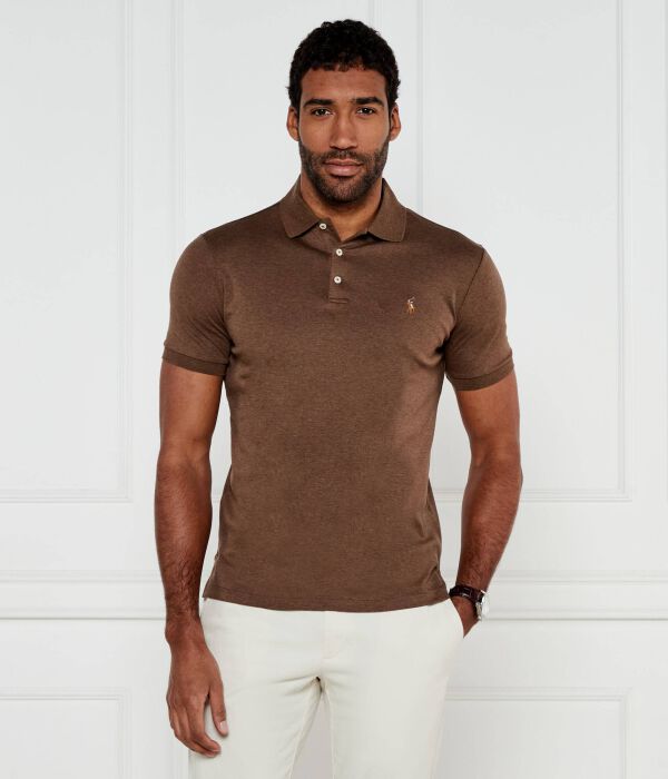 

Рубашка поло Custom slim fit Polo Ralph Lauren, коричневый