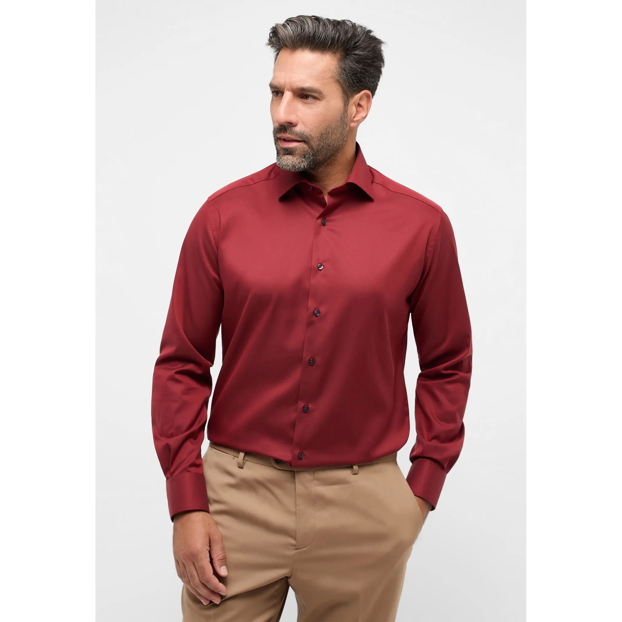 

Рубашка Eterna с длинными рукавами "MODERN FIT", красный