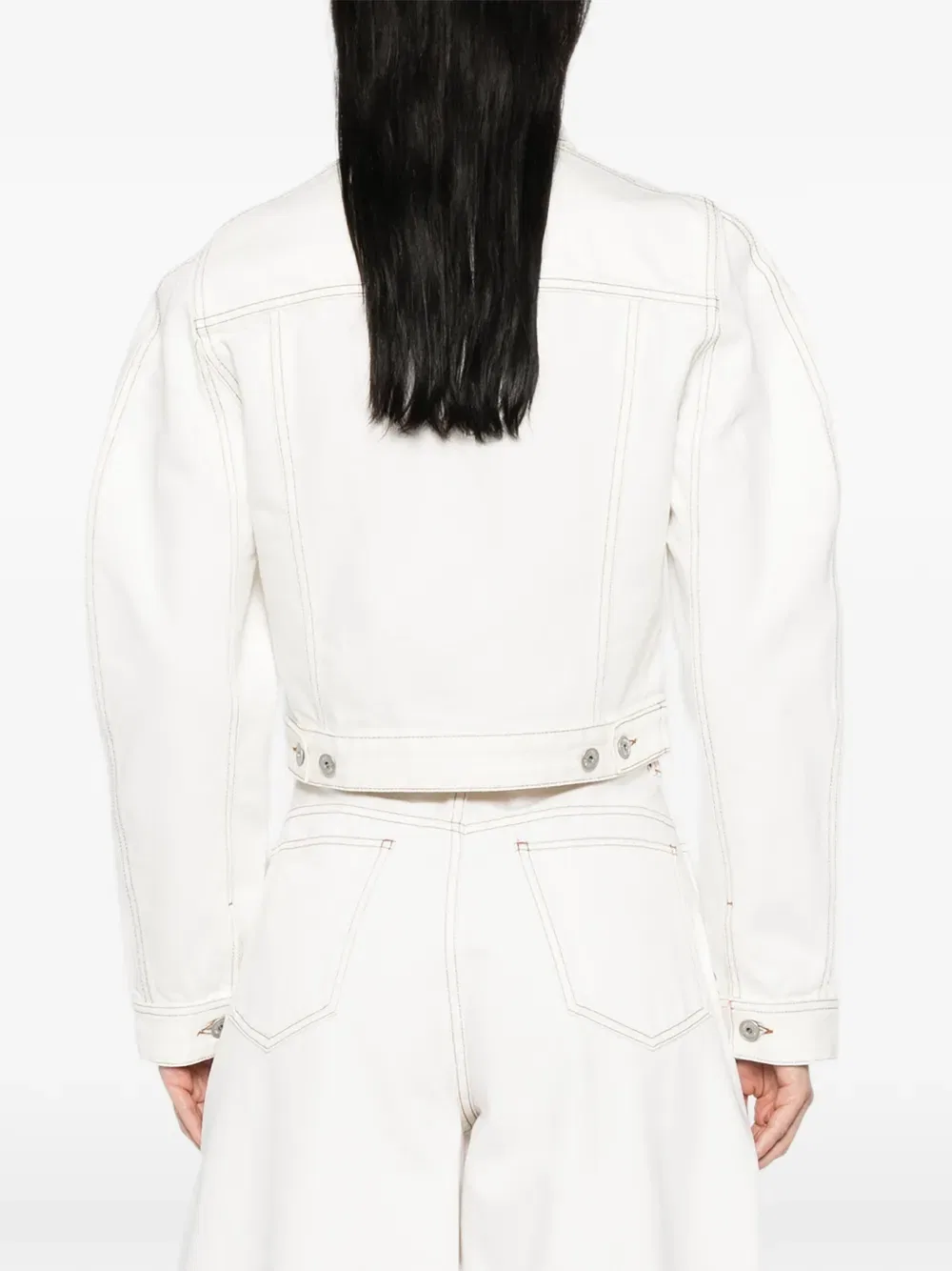Джинсовая куртка овало де ним Jacquemus, нейтральный — фото 4
