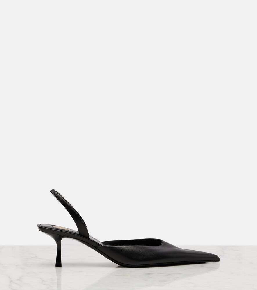 Туфли-лодочки Misty 55 на ремешке из кожи Saint Laurent, Noir — фото 4