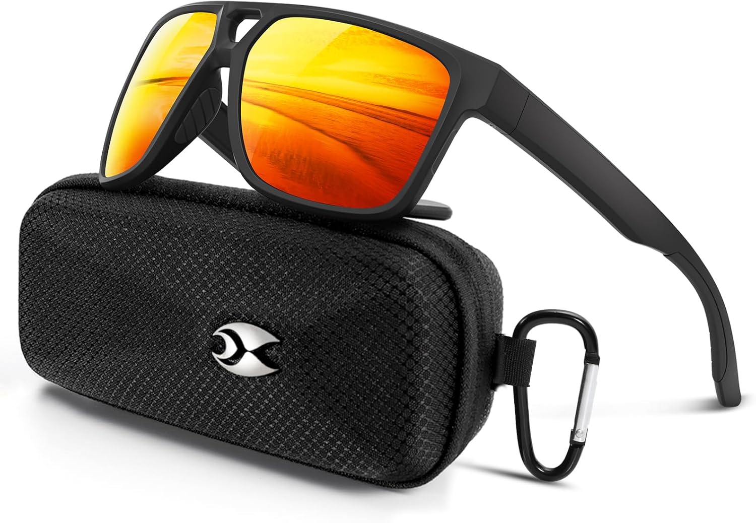 

Поляризованные спортивные солнцезащитные очки для мужчин: солнцезащитные очки с защитой UV400 для женщин TR90, солнцезащитные очки для рыбалки и бега Occhsouo, C02-red