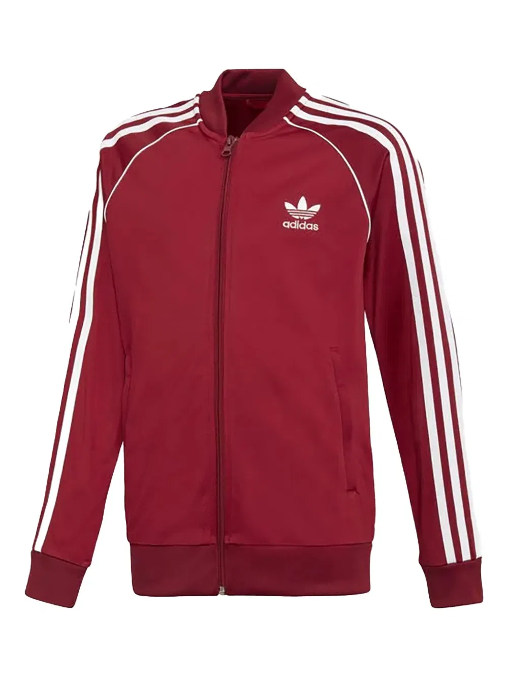 Полосатая спортивная куртка на молнии Adidas Kids, красный