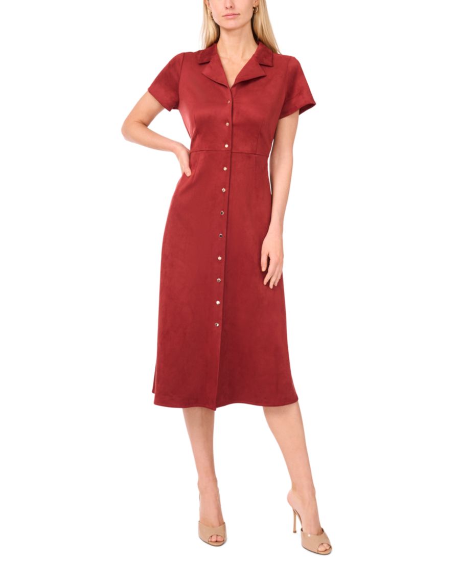 

Женское платье из искусственной замши с завязками на спине и пуговицами Vince Camuto, Rustic