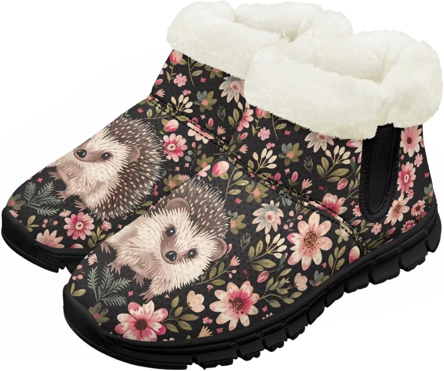 

Детские зимние ботинки Chririnla для мальчиков и девочек, короткие теплые ботиночки с нескользящей подошвой, легкие обувь для холодной погоды, Lovely Hedgehog