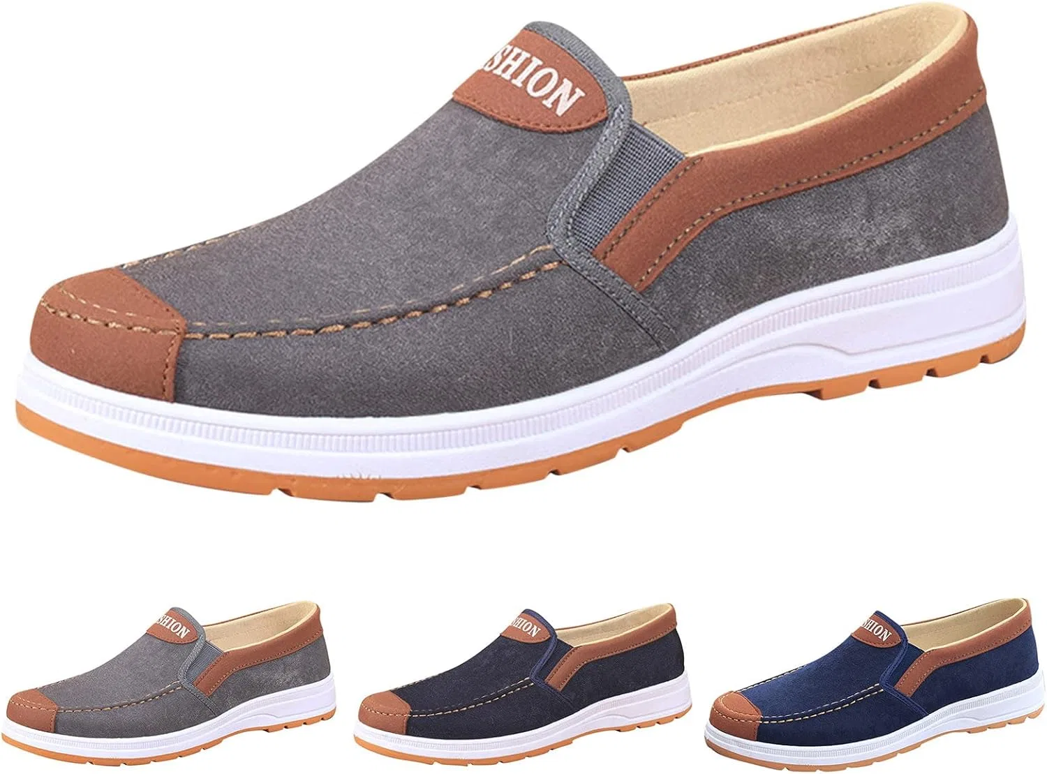 Туфли Crazy Fast Fashion All Season Casual Shoes Men Flat Bottom Non-Slip Fabric Comfortable Elastic Men Shoes Casual Dress Generisch, Black — фото 3