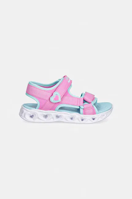 Сандалии детские с подсветкой Heart Lights Sandals Sugar Skechers, розовый — фото 2