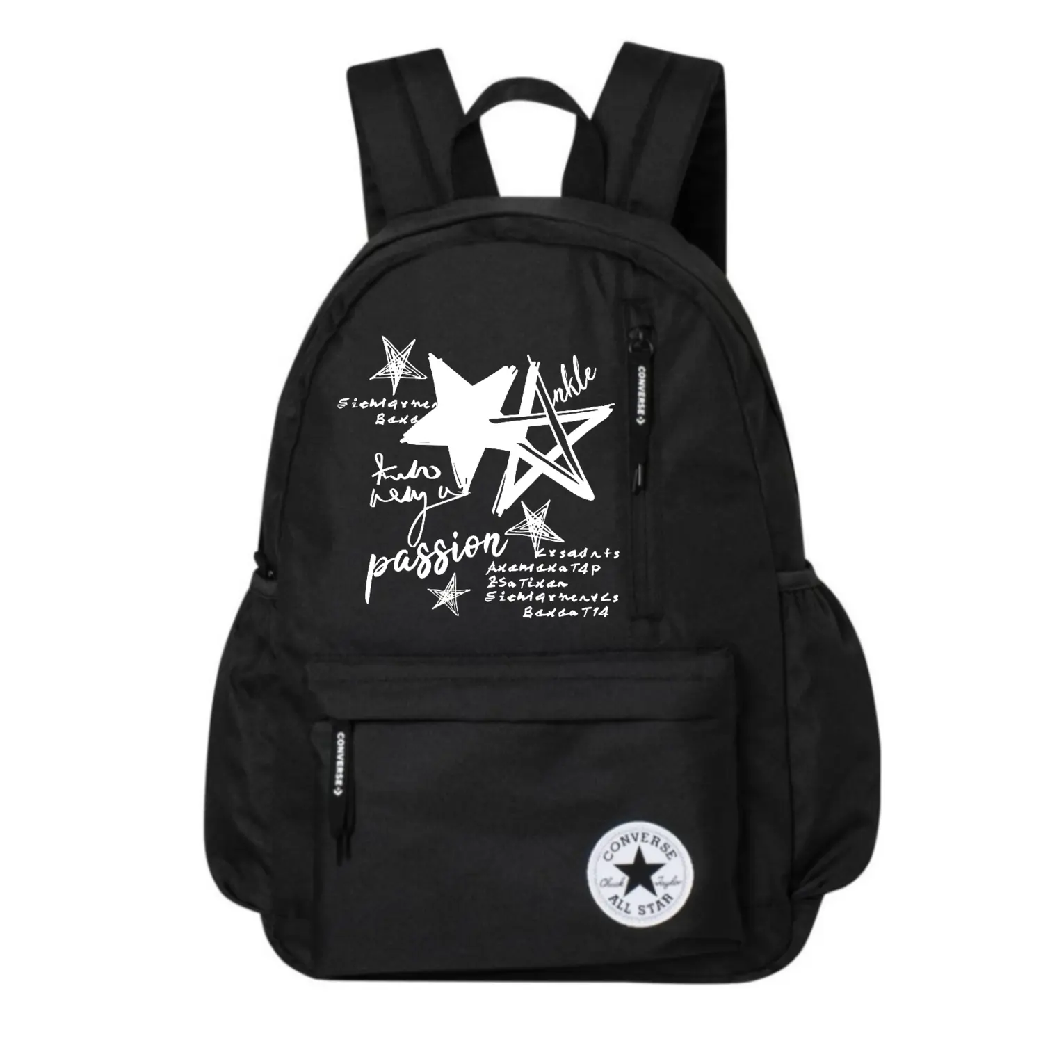 

Converse Полиэстеровый рюкзак среднего размера унисекс черный, Five-Pointed Star