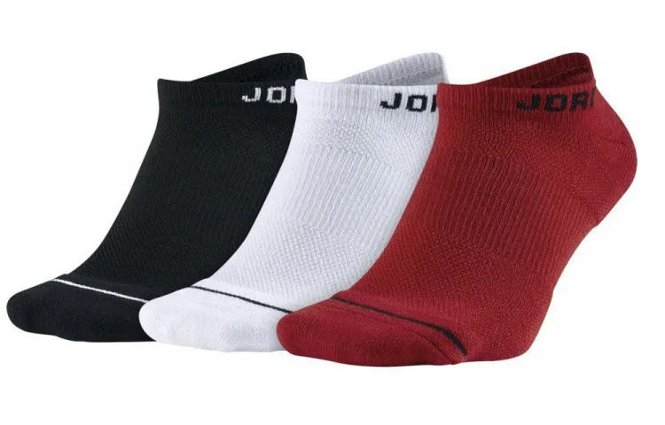 Jordan Повседневные носки Ma Ankle Unisex Black White Red Couple's