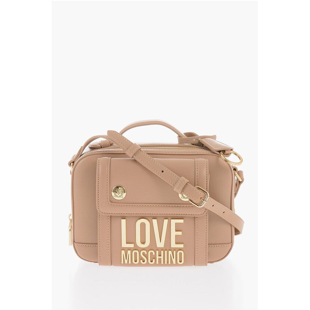 

Сумка через плечо LOVE из искусственной кожи с золотым логотипом Moschino, Beige