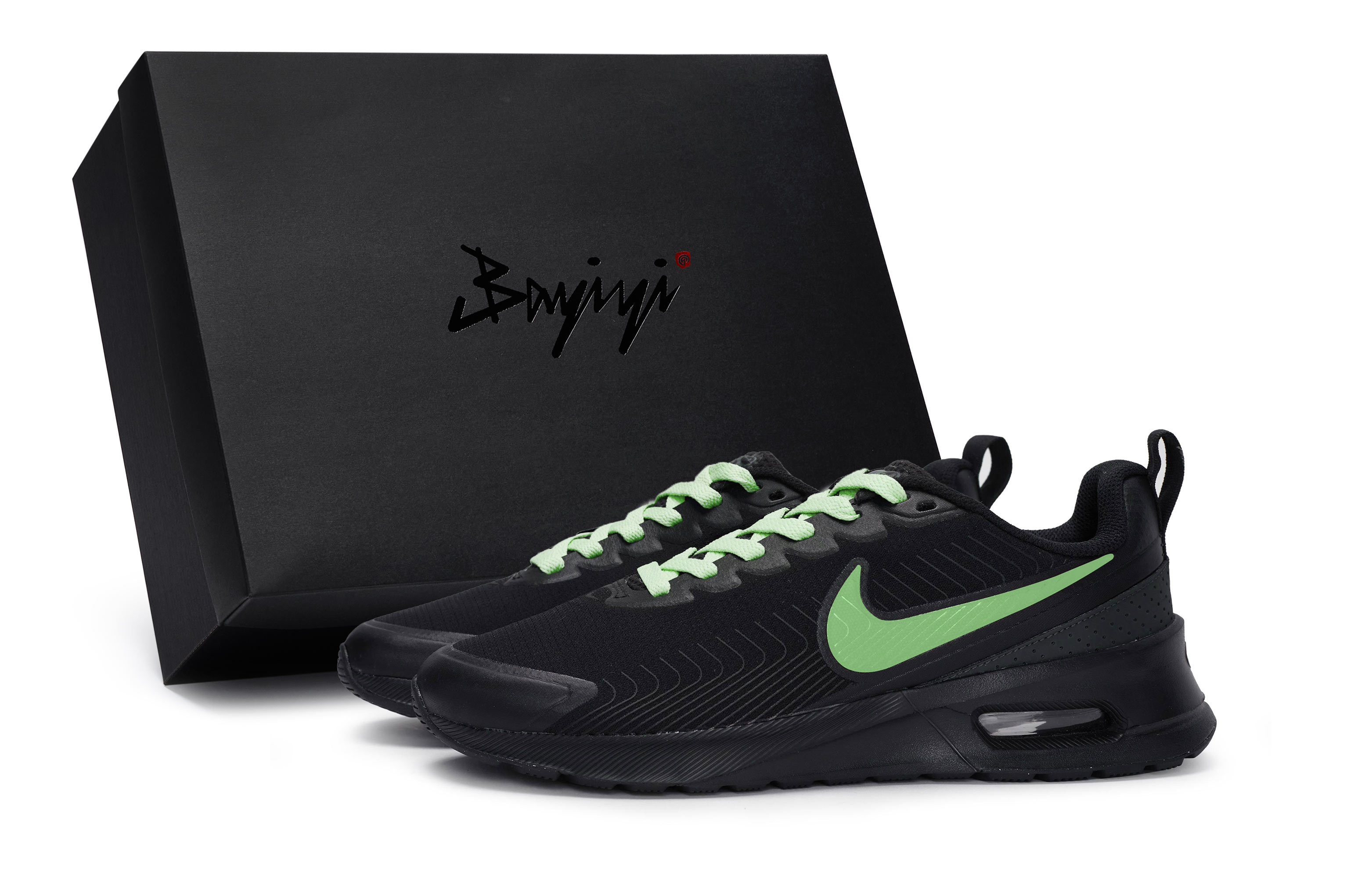 

Nike Кроссовки для бега Air Max 1 Slip Resistant Abrasion Resistant Low top Unisex Black Green