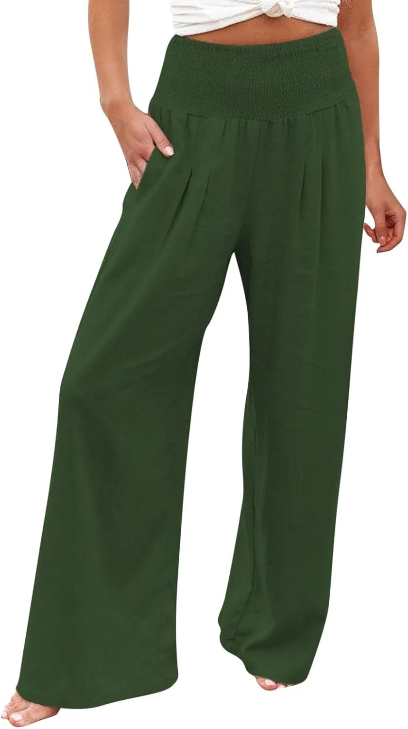 Джинсы широкие, Casual, Green