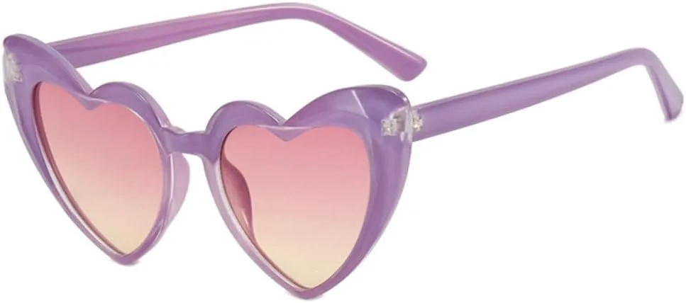 

Модные солнцезащитные очки в форме сердца для женщин, солнцезащитные очки с градиентными линзами, женские солнцезащитные очки UV400 MTZJH, Purple-pinkyellow