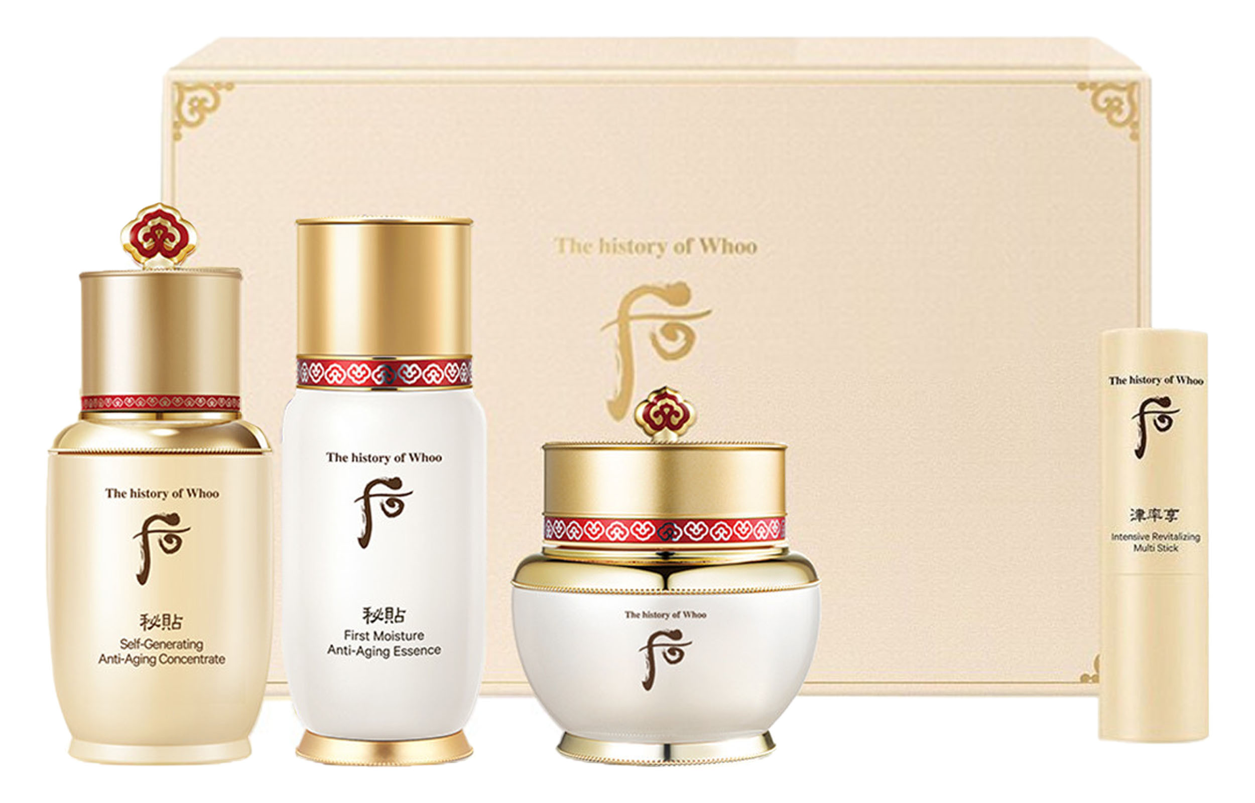 

Сыворотка-эссенция восстанавливающий крем набор для ухода за кожей уплотняющий увлажняющий комплект из четырех предметов The History Of Whoo