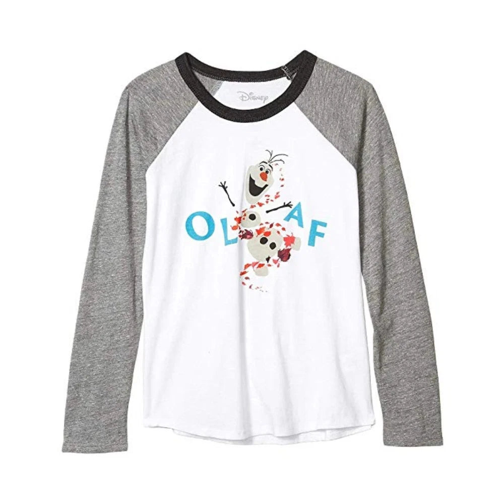 

Детская бейсбольная футболка Chaser Disney's Frozen Olaf, белая с серыми вставками, цвет RED513, Белый, Детская бейсбольная футболка Chaser Disney's Frozen Olaf, белая с серыми вставками, цвет RED513