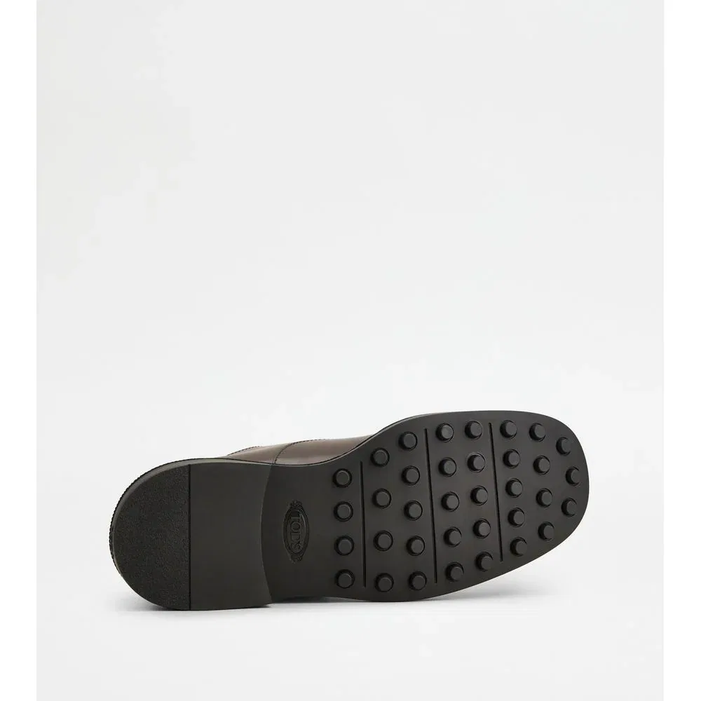 Tod's Lace-ups in Leather, коричневый — фото 4