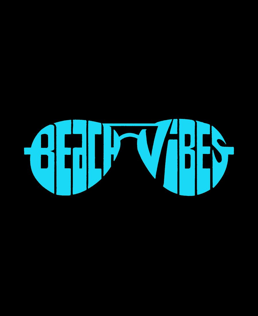 Женская струящаяся майка Beach Vibes Premium с надписью "Blowy Top" LA Pop Art, Black — фото 2